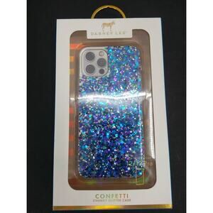 Dabney Lee Confetti Chunky Blue Glitter Case IPhone  12/ 12 Pro